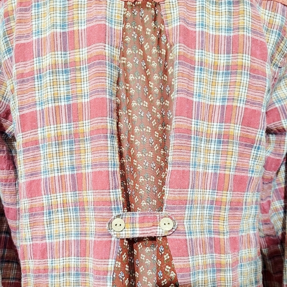 Miss Me Women’s SZ Small Plaid & Lace Button Down Shirt Long Sleeve Western Boho - Picture 5 of 11